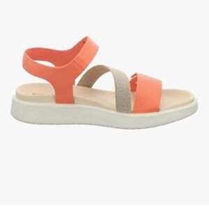 Ecco Women's Sandals in Orange and Beige Size 8-8.5